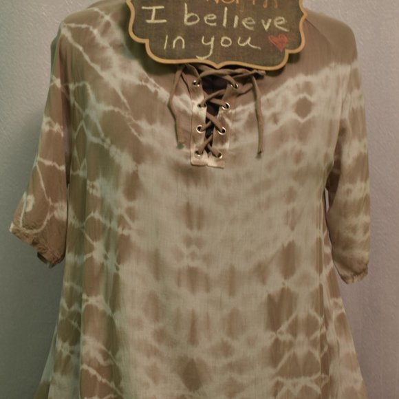 🤗215-UR Worthy❤️~AMoi Tye Dye Blouse - Picture 6 of 7